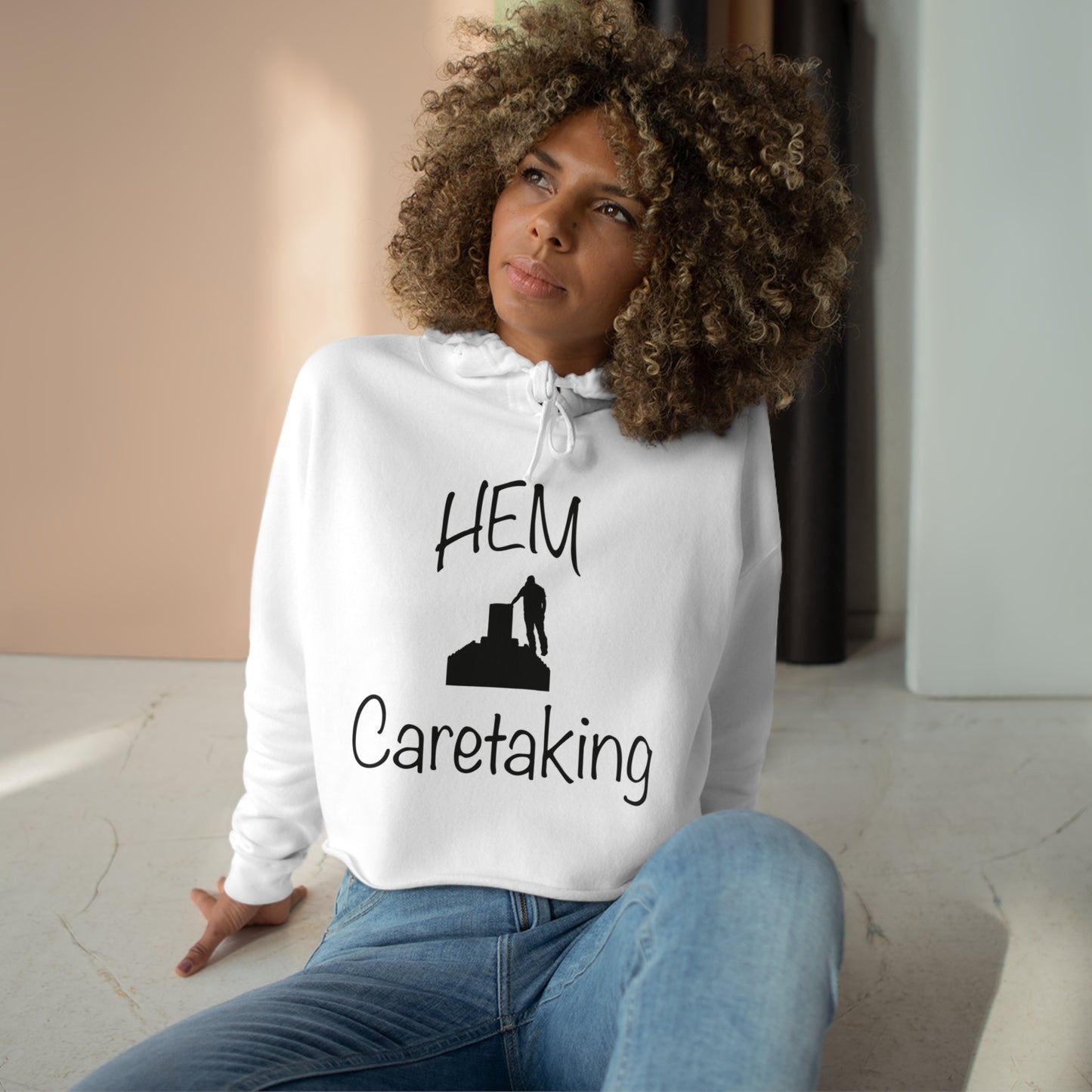 HEM Logo w/ Quote Crop Hoodie