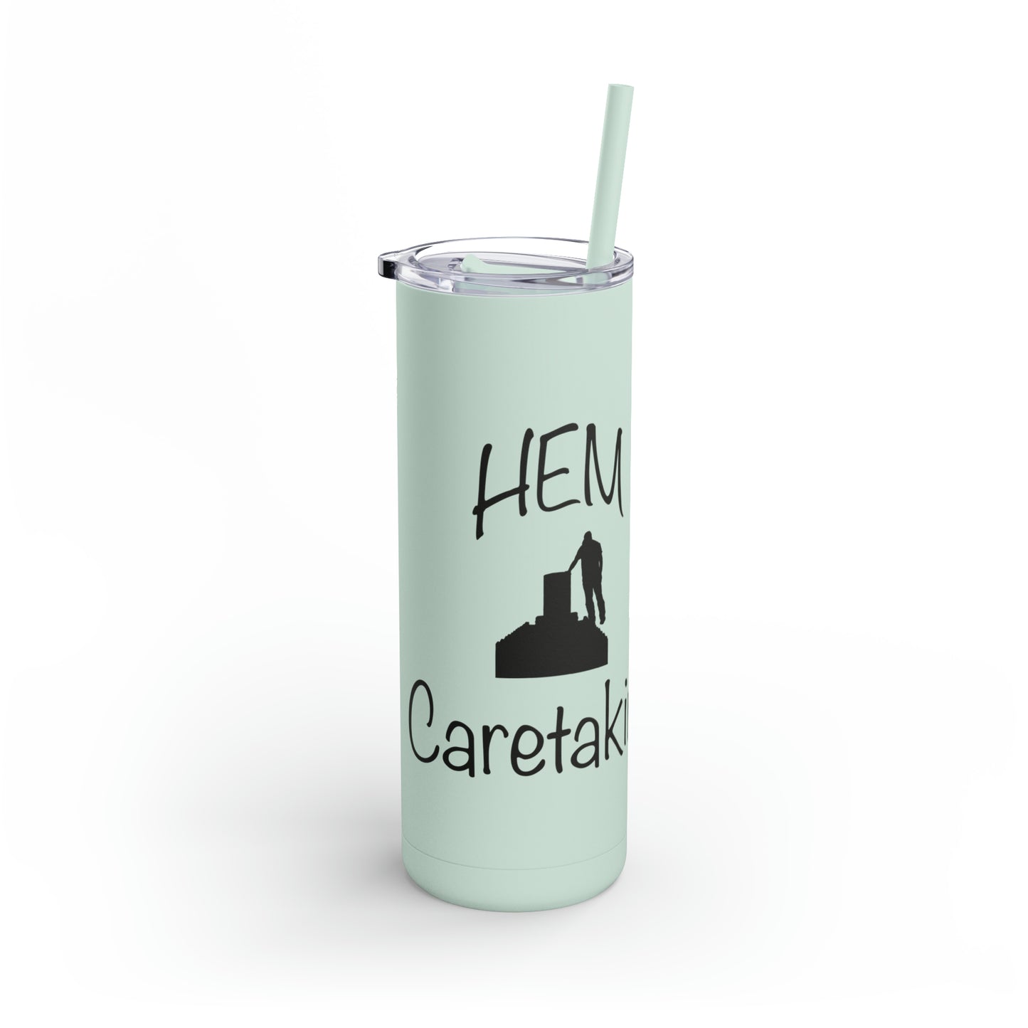 HEM Logo w/ Quote Maars Maker Skinny Matte Tumbler, 20oz