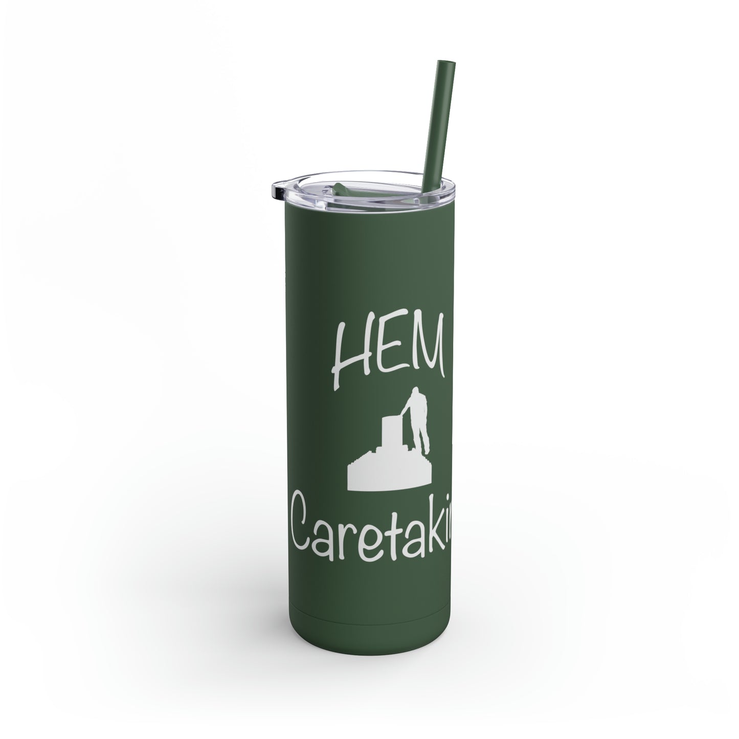 HEM Logo w/ Quote Maars Maker Skinny Matte Tumbler, 20oz