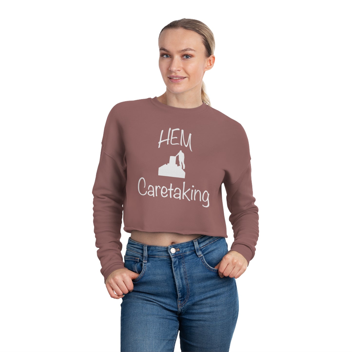 HEM Logo w/ Quote Women's Cropped Sweatshirt