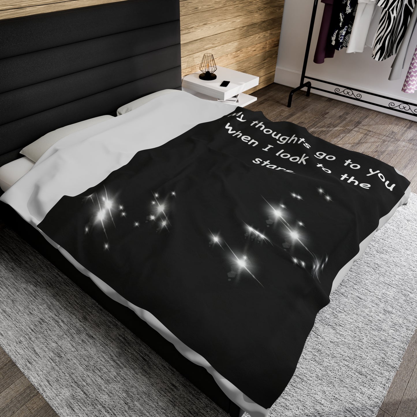 Orion and Canis Major Velveteen Plush Blanket