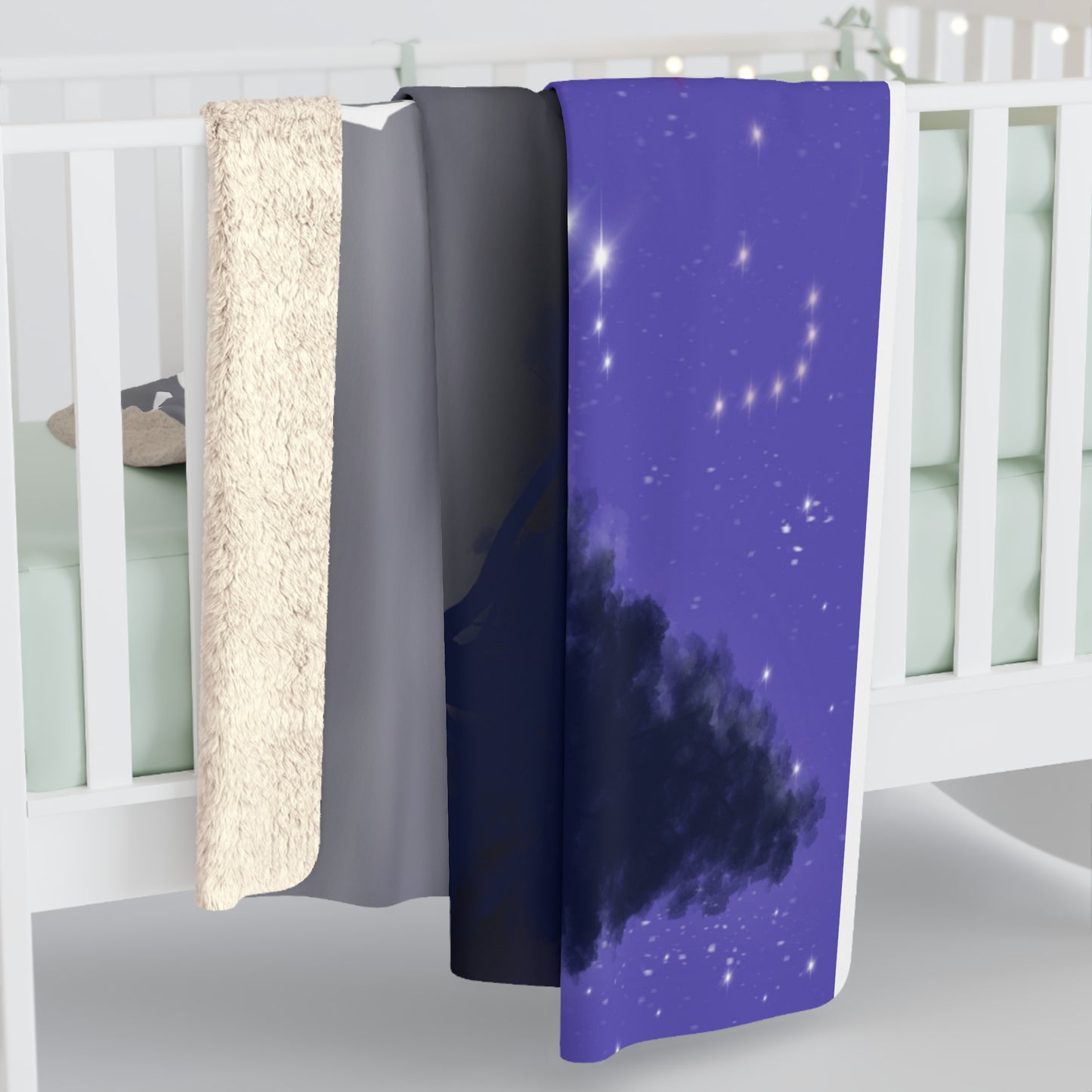 HEM Full Moon Sherpa Fleece Blanket