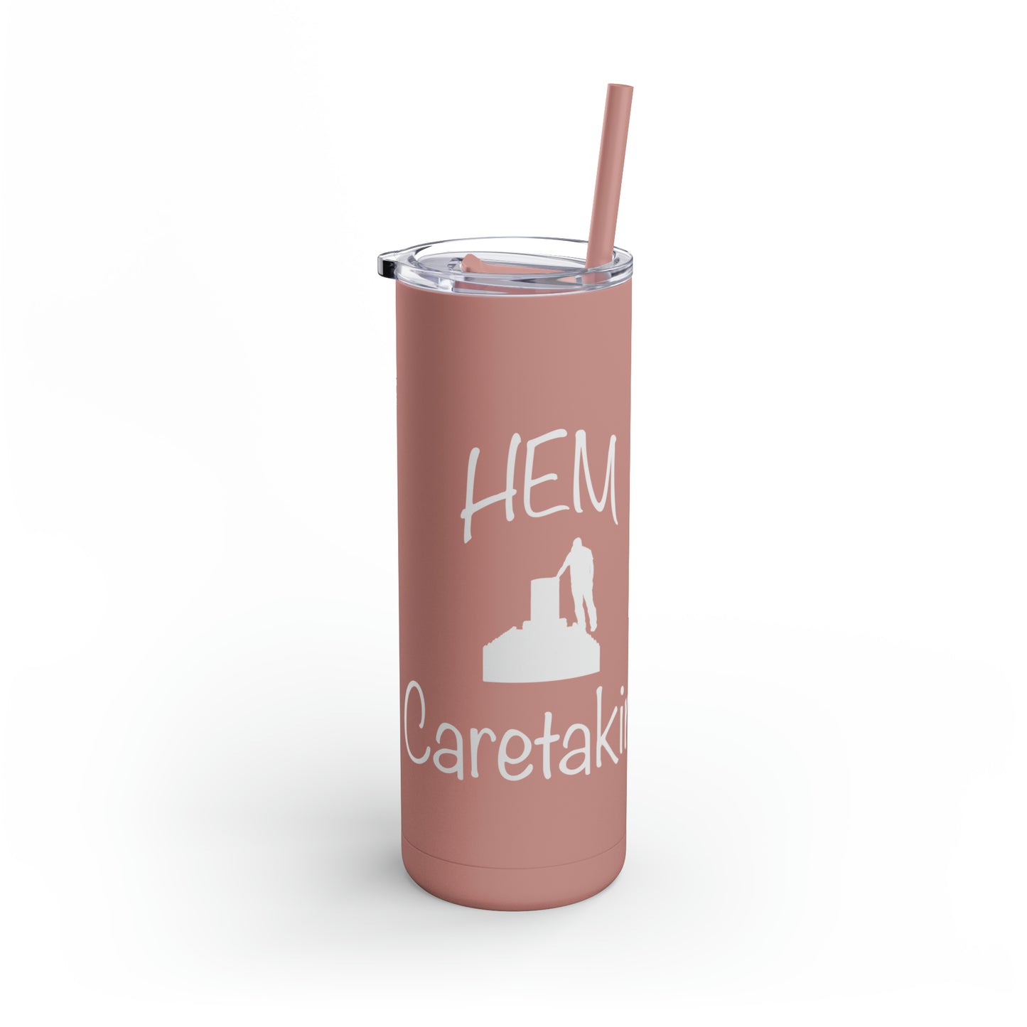 HEM Logo w/ Quote Maars Maker Skinny Matte Tumbler, 20oz