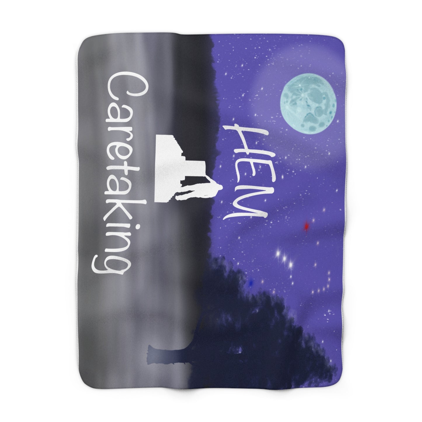 HEM Full Moon Sherpa Fleece Blanket