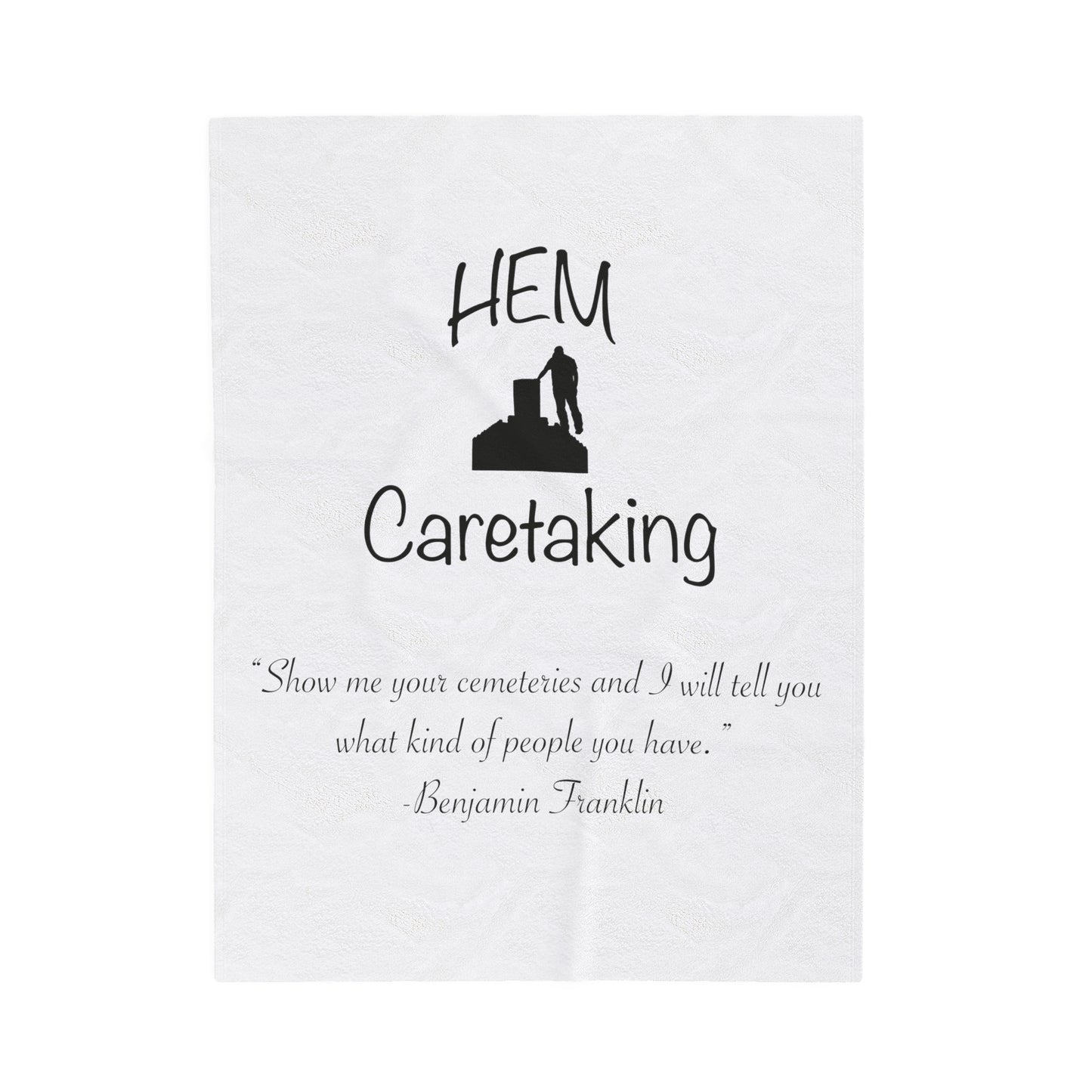 HEM Logo w/Quote Velveteen Plush Blanket