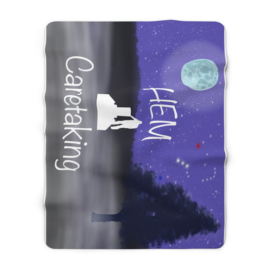 HEM Full Moon Sherpa Fleece Blanket