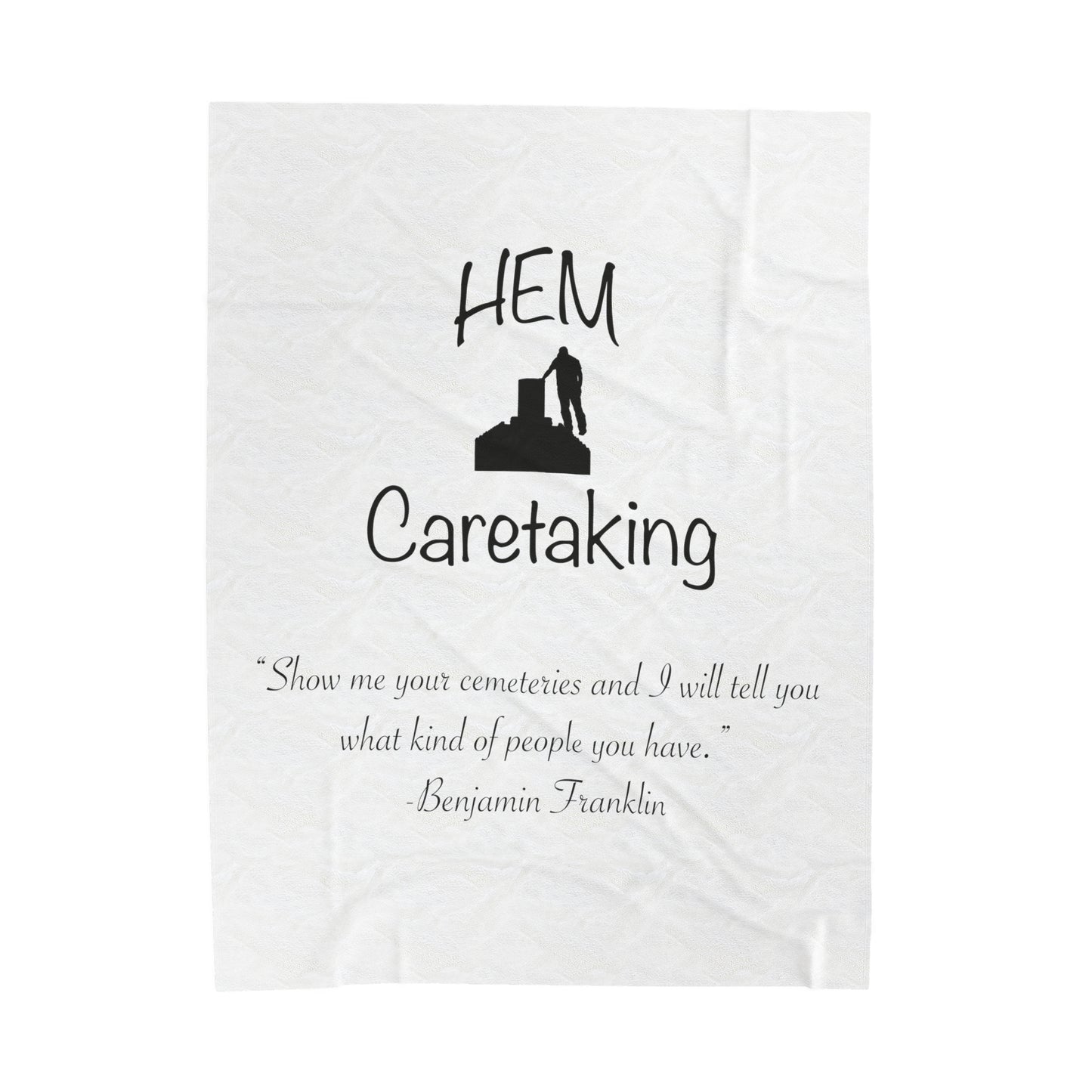 HEM Logo w/Quote Velveteen Plush Blanket