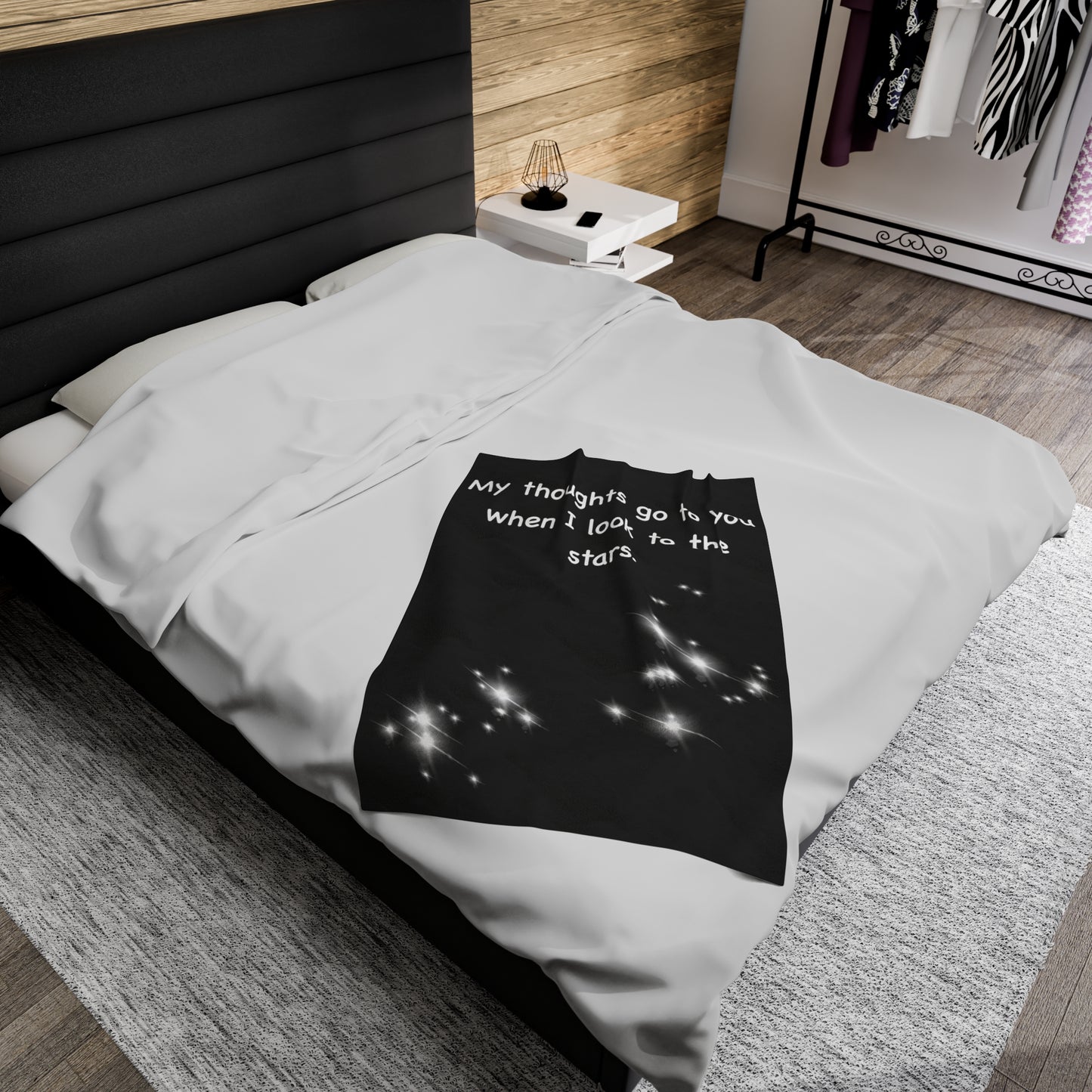 Orion and Canis Major Velveteen Plush Blanket