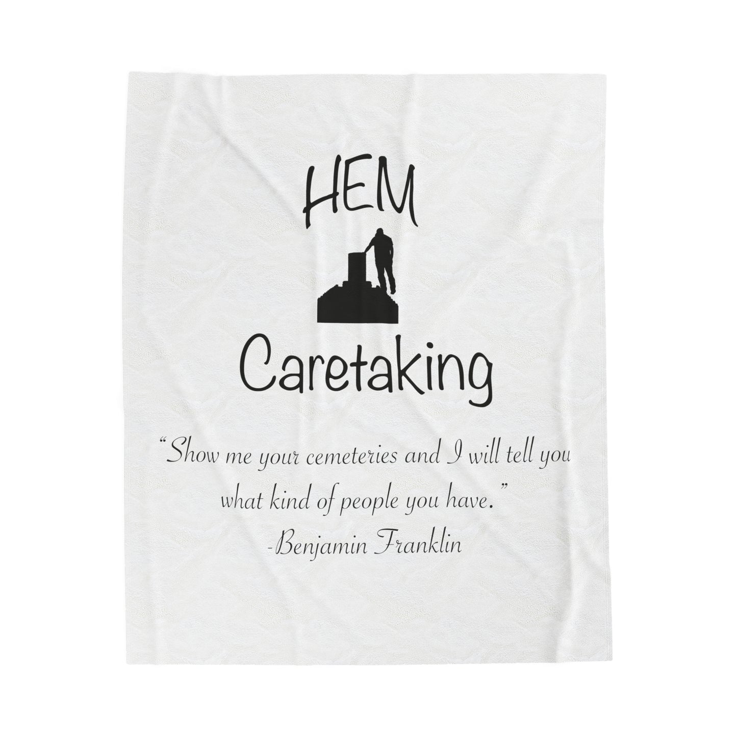 HEM Logo w/Quote Velveteen Plush Blanket