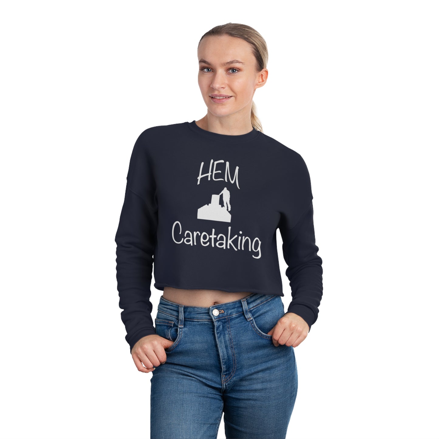 HEM Logo w/ Quote Women's Cropped Sweatshirt